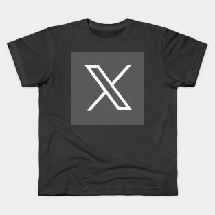 Unicode X White on Gray Kids T-Shirt